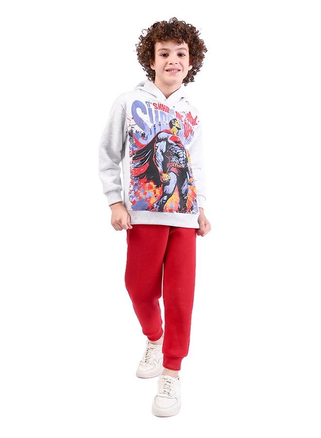 جوكي بيجاما شتوي أولادي مبطن فليس Super Man بطبعة - Image 1