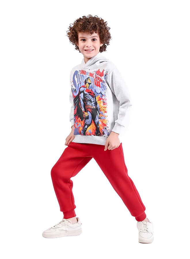 جوكي بيجاما شتوي أولادي مبطن فليس Super Man بطبعة - Image 2