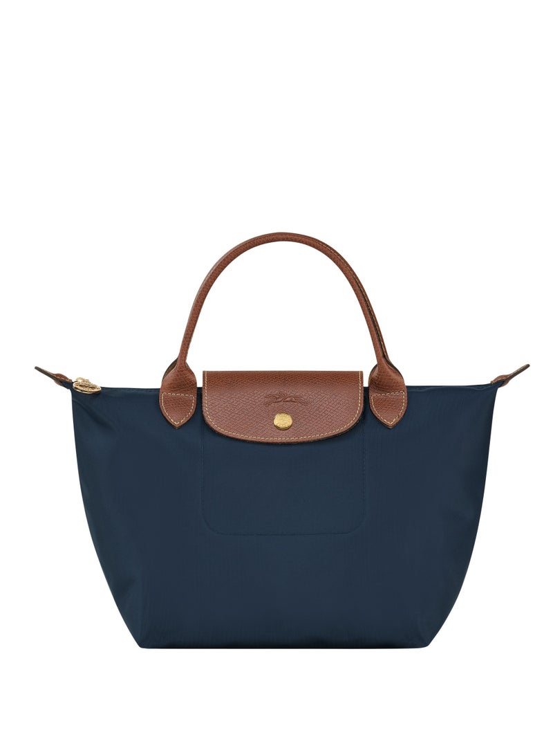 Longchamp LONGCHAMP Small Women’s Tote Bag with Short Handle, Zipper Snap Closure, Canvas and Leather Trim - Image 1