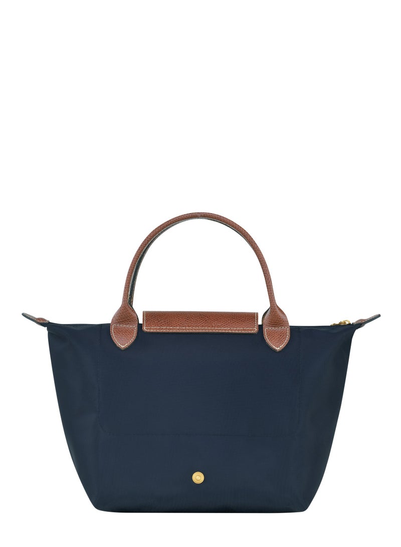 Longchamp LONGCHAMP Small Women’s Tote Bag with Short Handle, Zipper Snap Closure, Canvas and Leather Trim - Image 5
