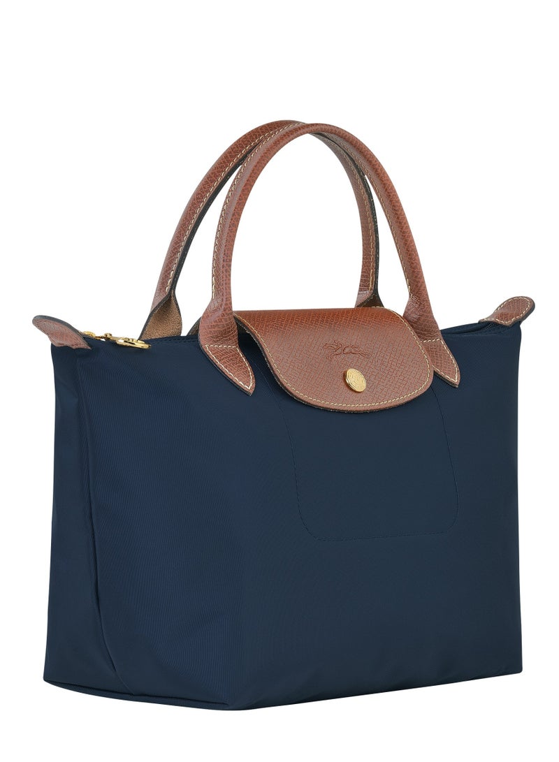 Longchamp LONGCHAMP Small Women’s Tote Bag with Short Handle, Zipper Snap Closure, Canvas and Leather Trim - Image 3