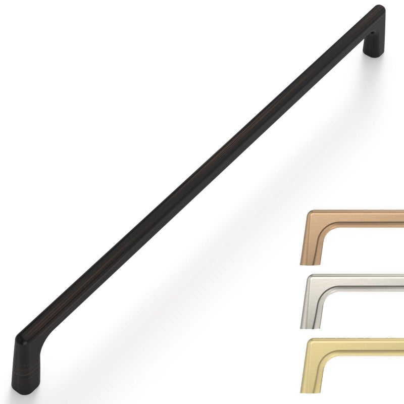 9BUILD 6 Pack Oil Rubbed Bronze Cabinet Pulls 126 Inch Wardrobe Cabinet Handles Bronze Kitchen Drawer Handle - Image 2