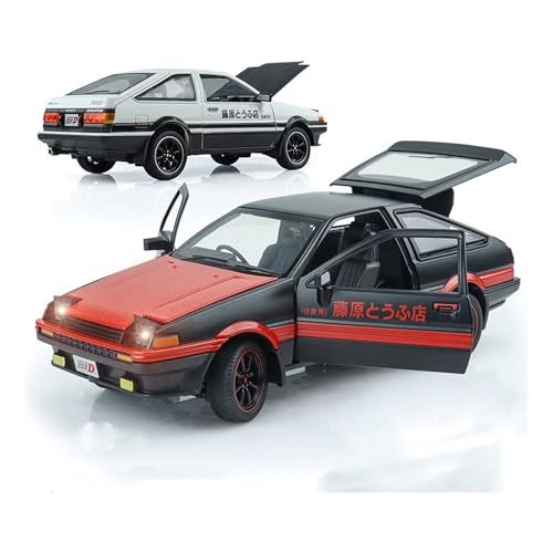 Invite Enterprise Invite 1:24 Scale Toyota AE86 Die-Cast Model Car – Alloy Metal Pullback Toy Car with Openable Doors, Lights & Music – Luxury Sports Car Toy for Kids & Collectors (1:24 Toyota AE86-Red Color) - Image 1