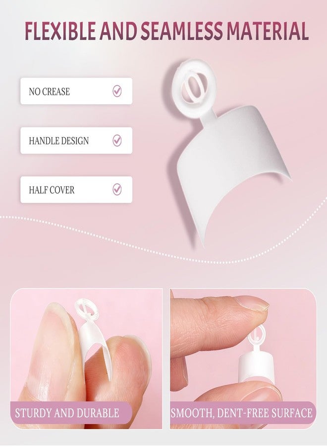 Ranrose White Short French Style False Nails Half Cover Tips - Image 4