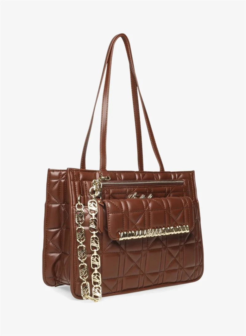 Steve Madden  Bsilvo Women's Brown/Gold Tote Bag for Women | Best Price UAE