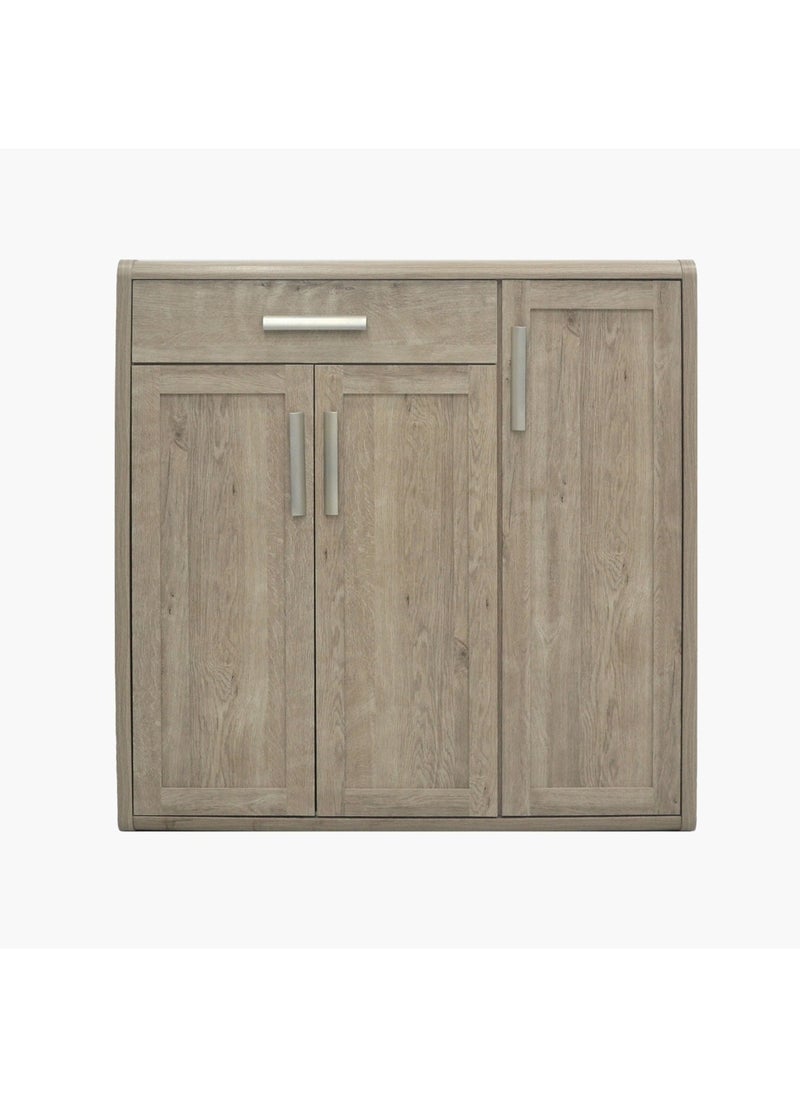 Curvy 20-Pair Shoe Cabinet With 3 Doors And 1 Drawer Brown Engineered Wood 34.3 x 120 x 118 cm - pzsku/Z1F195DCC1581223A66B5Z/45/_/1717478454/ed87f738-04f4-4c75-ae9f-8a01f3df57b9