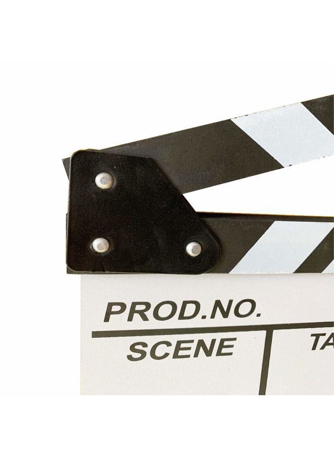 BERON Professional Vintage TV Movie Film Clap Board Slate Cut Prop Director Clapper (White) - Image 2