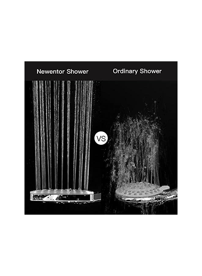 The Bros رأس دش مع مجموعة خرطوم مع 6 أوضاع لرش الماء، كروم - 1.5م - Image 5