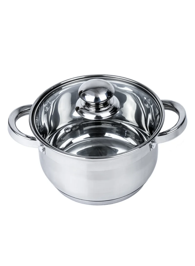 Wilson Wilson Stainless Steel Cookware Set, 12-Piece, Casseroles, Saucepan, Fry Pan, Ergonomic Handles, All Cooktop Compatible, Dishwasher Safe, Durable, Stylish Kitchen Essentials