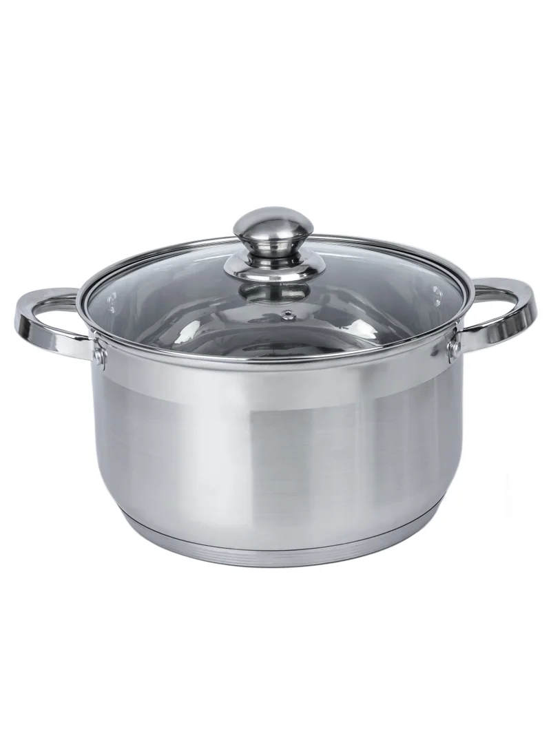 Wilson Wilson Stainless Steel Cookware Set, 12-Piece, Casseroles, Saucepan, Fry Pan, Ergonomic Handles, All Cooktop Compatible, Dishwasher Safe, Durable, Stylish Kitchen Essentials