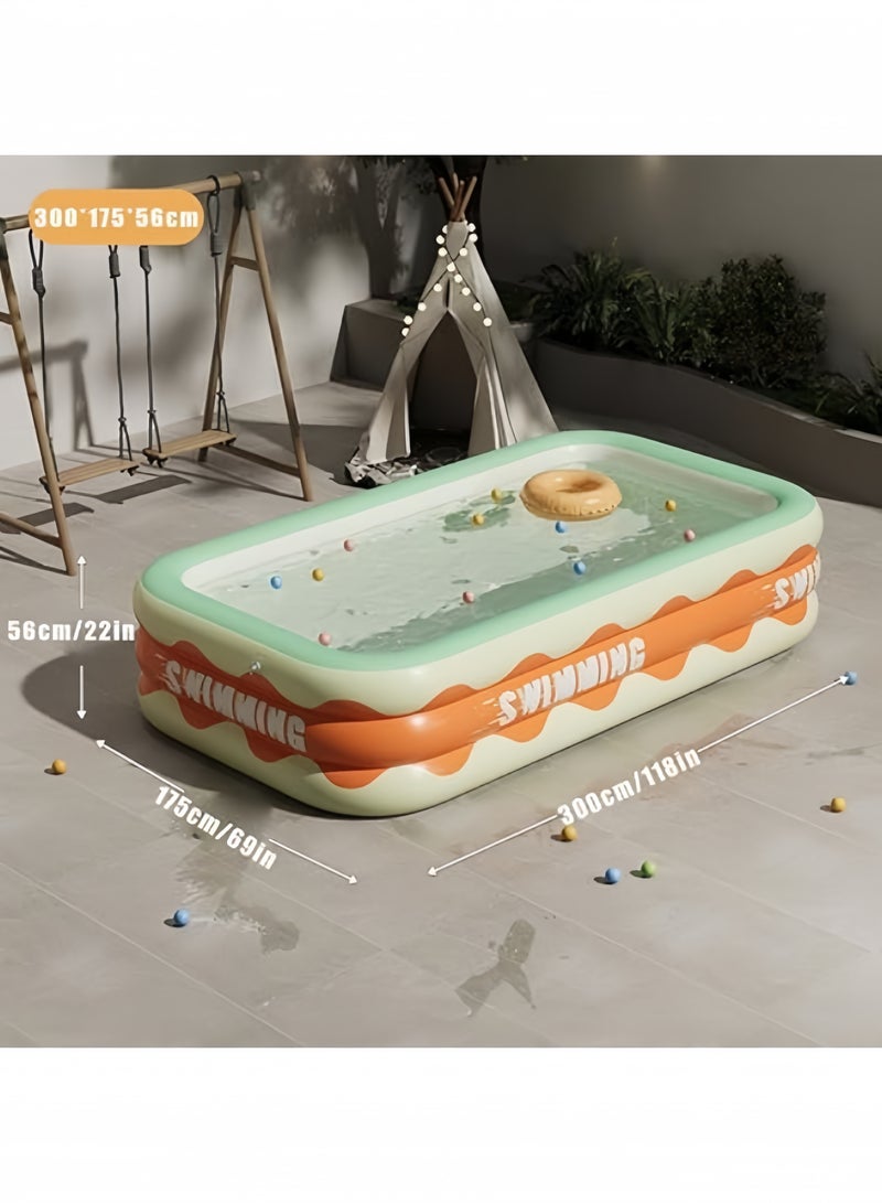GGEROU Inflatable Swimming Pool,Swimming Pool with Water Slide,Water Pool with Awning,Inflatable Castle Water Park,Summer Water Party(Pool+Slide+Awning+Water Gun) - Image 5