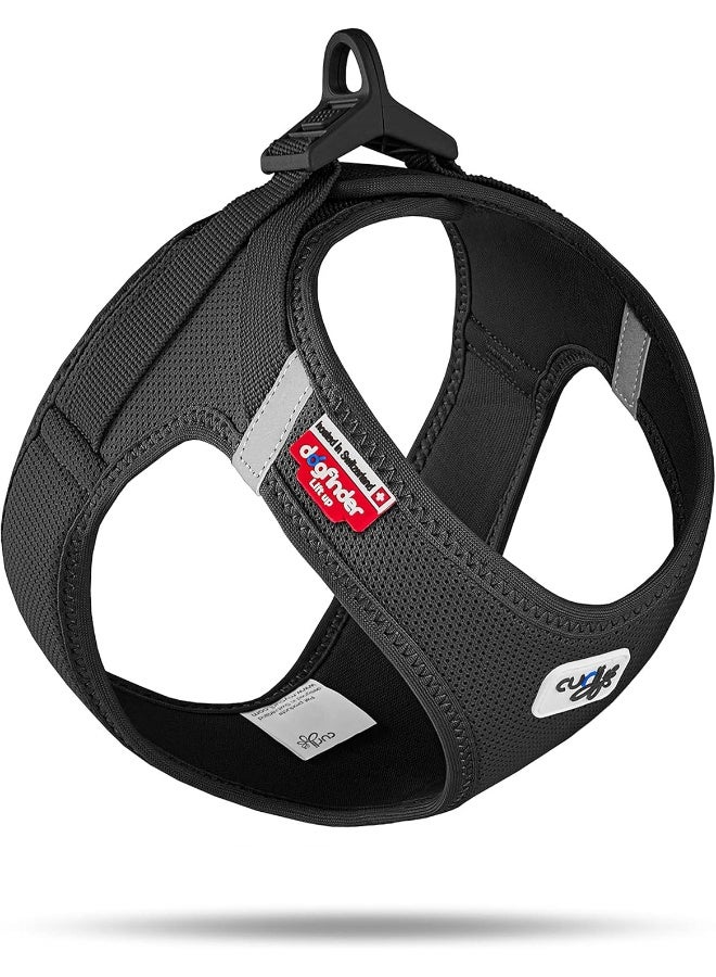 Curli Vest Harness with Curli Clasp Air Mesh for Dogs - Black Medium - Image 1