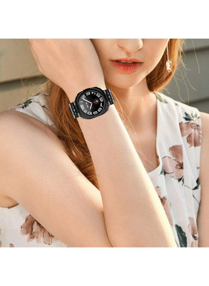 Beauenty Watch Band For Samsung Galaxy Watch Ultra (2025) 47mm/Ultra 47mm Integrated 7-Bead Stainless Steel Strap - Black - Image 3