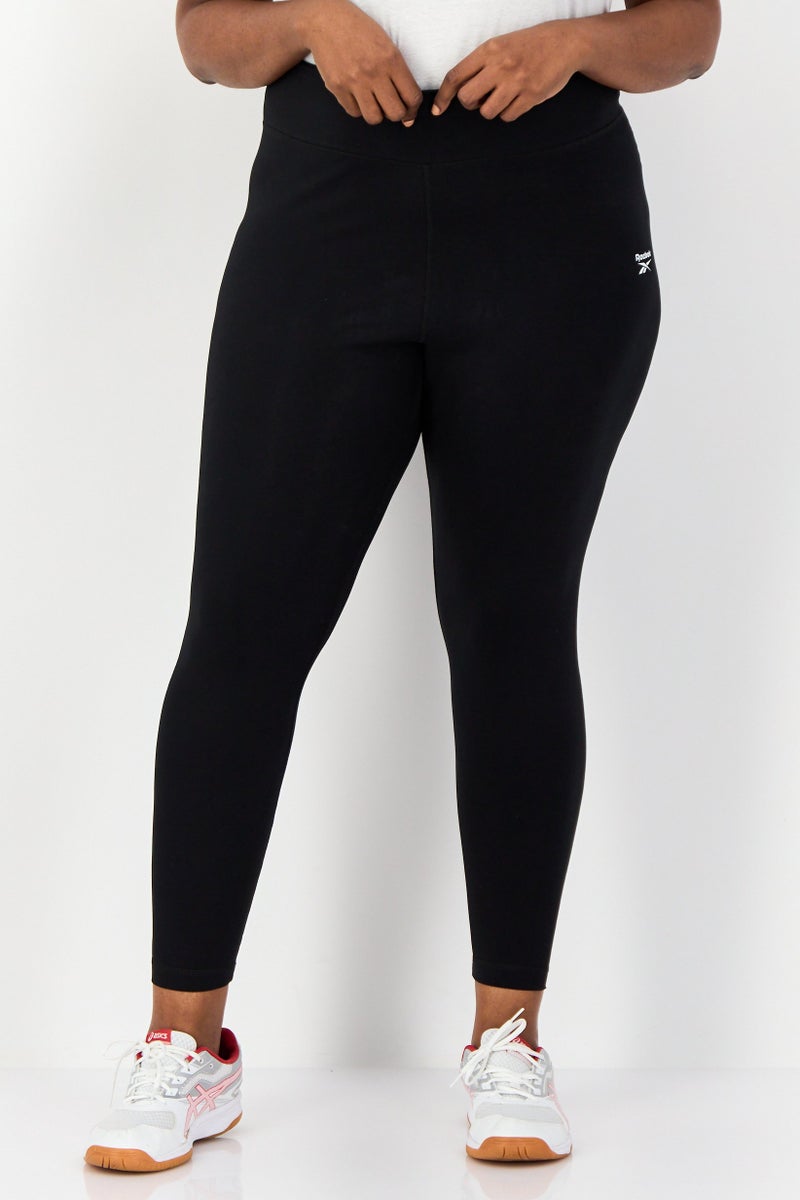 Reebok Women Plus Size Training Leggings, Black - Image 1