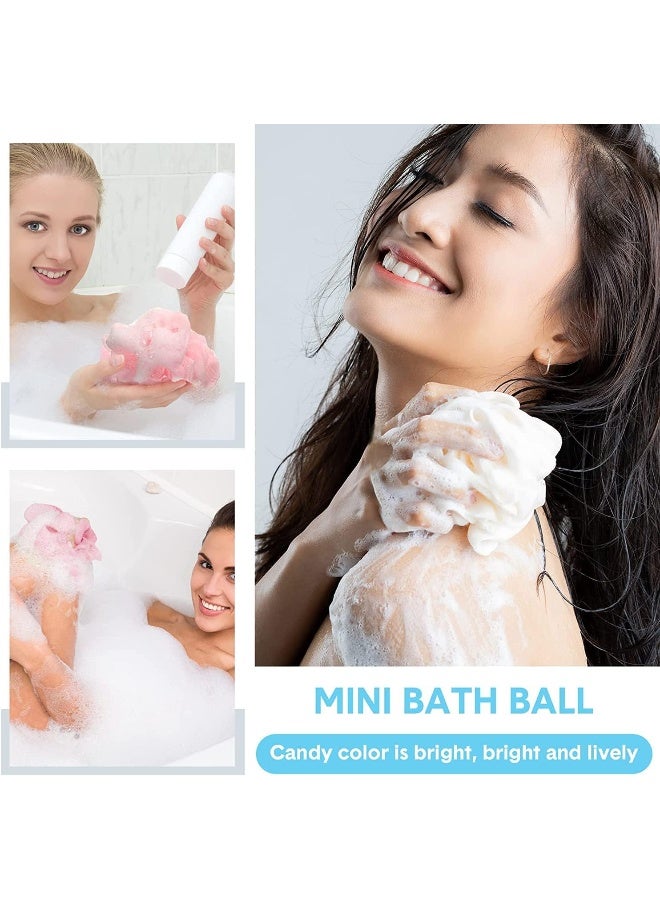 ECVV إسفنجة استحمام ECVV شبكية من 6 ألوان، كرة استحمام شبكية لطيفة على البشرة، مقشر استحمام للرجال والنساء والأطفال، عبوة من 6 قطع - Image 2