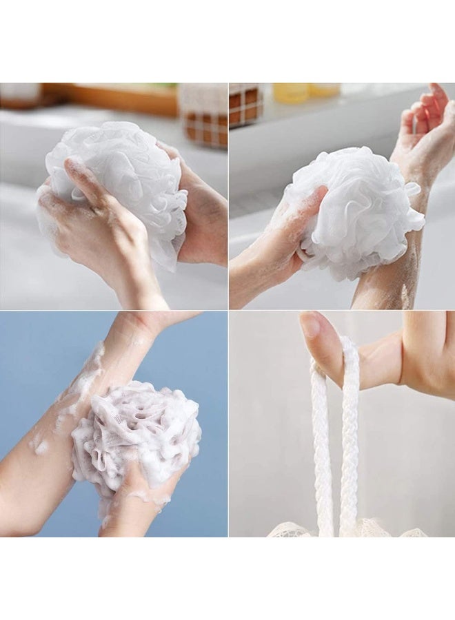 ECVV إسفنجة استحمام ECVV شبكية من 6 ألوان، كرة استحمام شبكية لطيفة على البشرة، مقشر استحمام للرجال والنساء والأطفال، عبوة من 6 قطع - Image 5