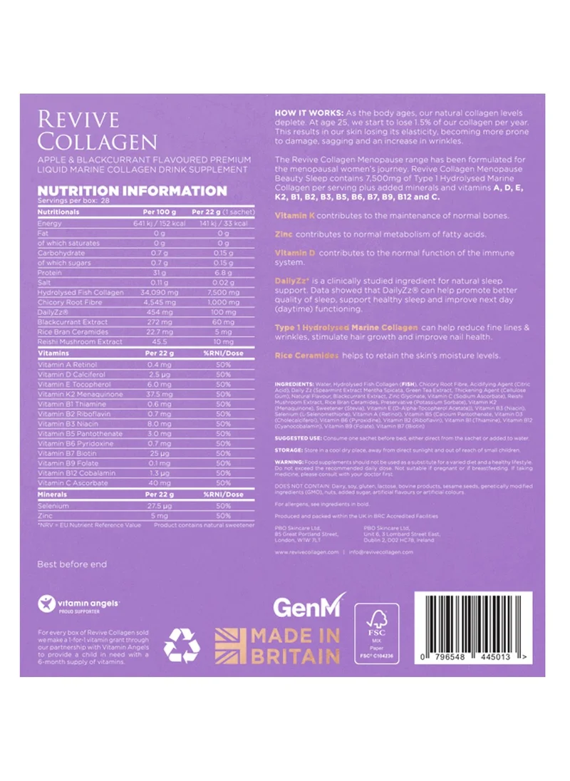 Revive Collagen Revive Collagen - Menopause Beauty Sleep Collagen Drink 28S