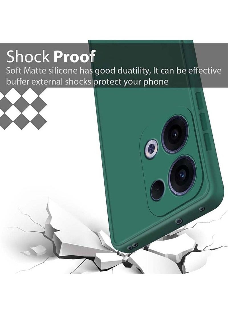 TIGER OPPO Reno 13 5G Case Cover | Soft-Touch Silicone with Matte Finish | Inner Fabric Lining for Extra Protection | Shockproof & Scratch-Resistant | Slim, Lightweight & Durable Back Cover for OPPO Reno 13 (6.5-Inch) – Green - Image 5