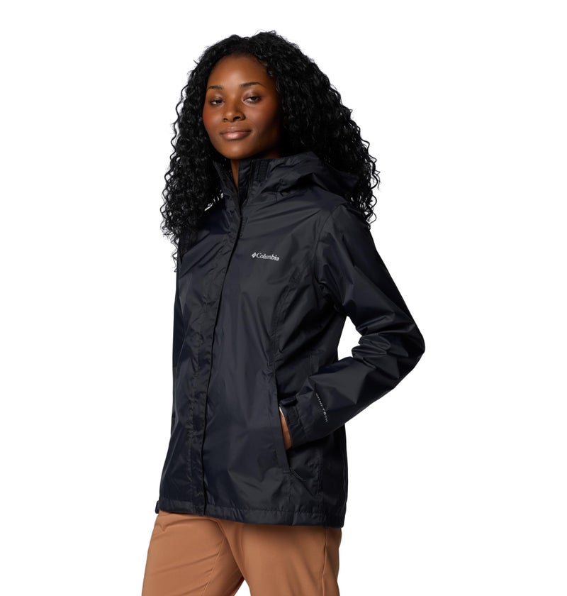 Columbia Womens Arcadia II Waterproof Rain Jacket, Black, Large - Image 4