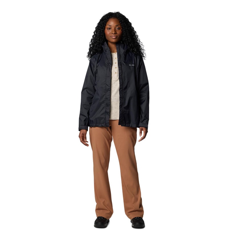 Columbia Womens Arcadia II Waterproof Rain Jacket, Black, Large - Image 3