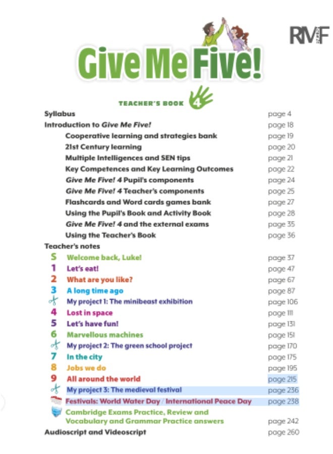 Macmillan Give Me Five! -  English Course for Young Learners -level 4 -Teachers_Book - Image 3