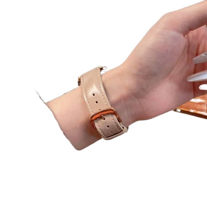 AD Brown Classic Leather Strap Smartwatch Band Compatible with Apple Watch Ultra with Adjustable Fit Replacement Strap for Daily Wear - Image 3