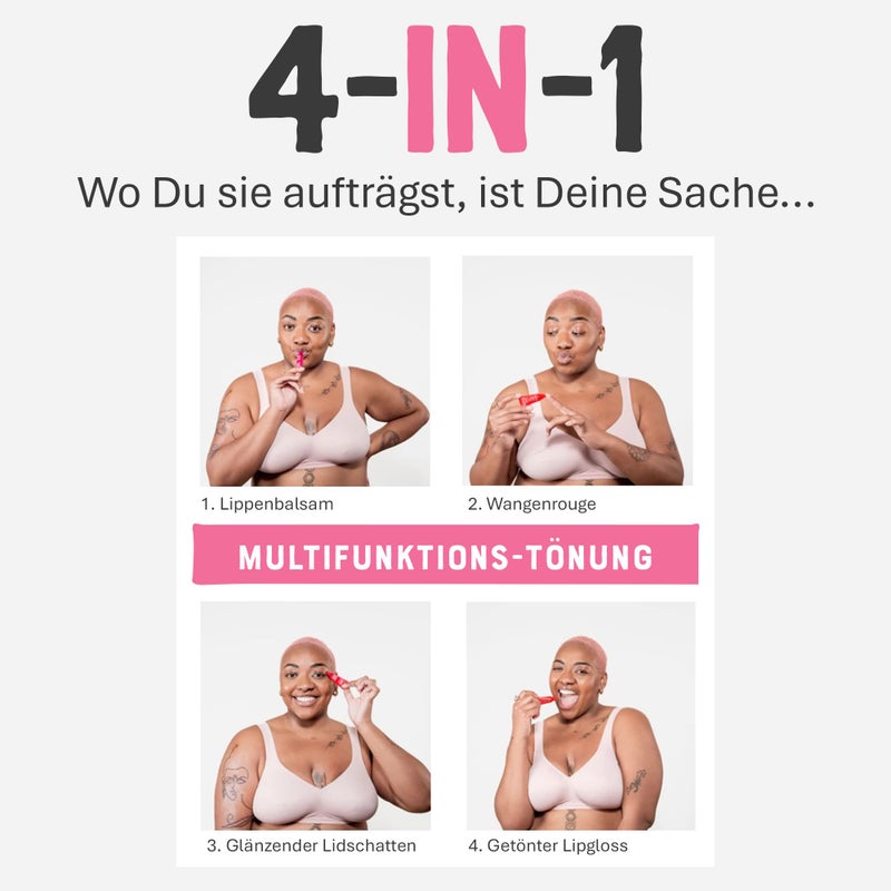 Dr. Lipp Superfood Lip Tint Sweet Potato 8ml â€“ 4-in-ONE Ultra Moisturising Tinted Lip Balm, Lip Gloss, Cheek Blush & Glossy Eyeshadow â€“ 100% Natural â€“ Fragrance & Cruelty Free - Image 3