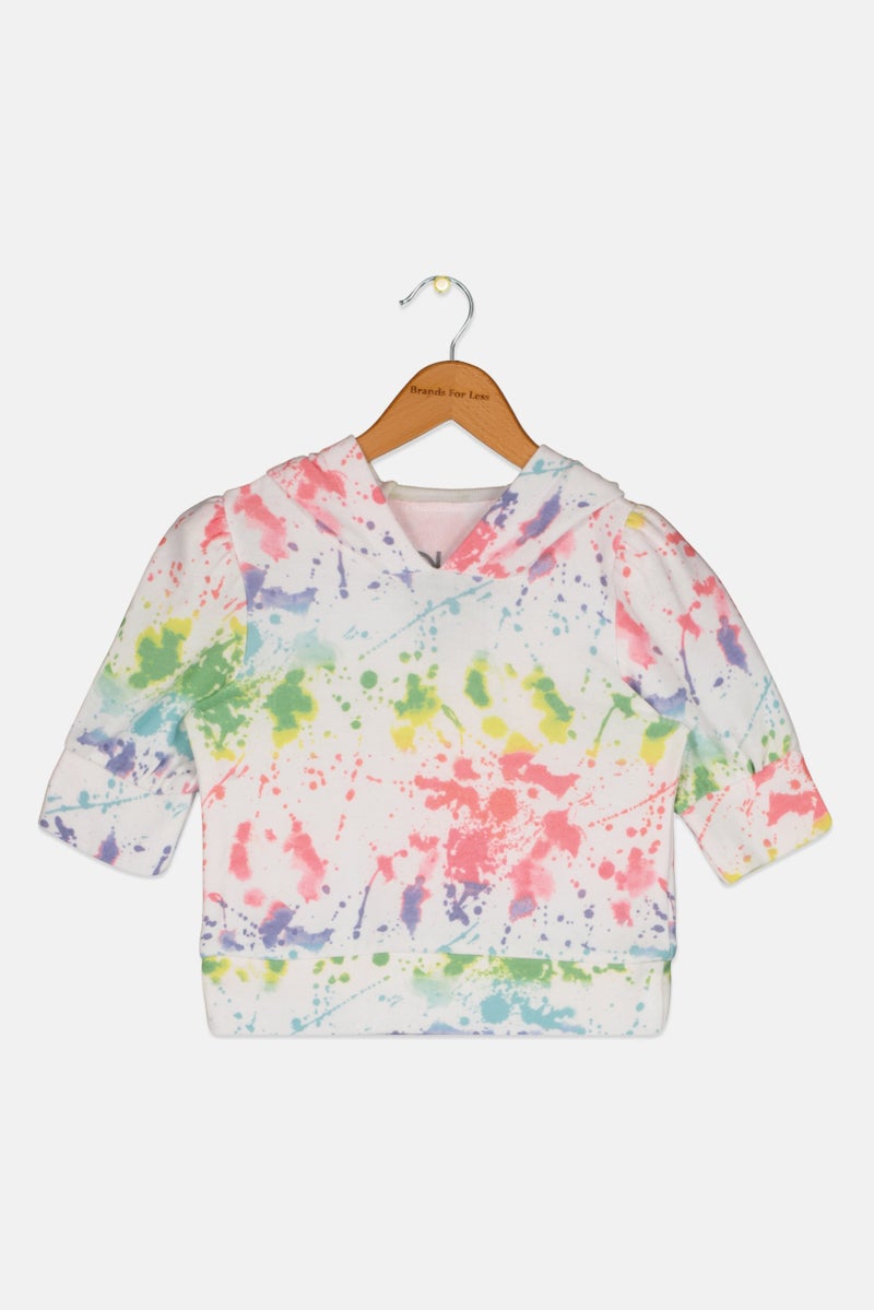Chaser Toddlers Girl Tie Dye Long Sleeves Hoodies, Multicolor - Image 1