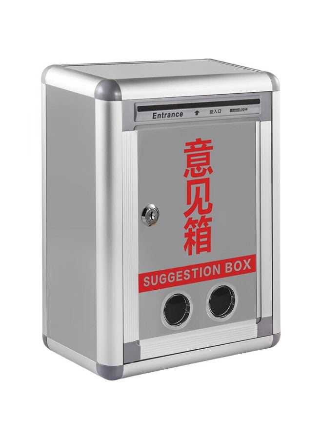Jin Longxing Jinlongxing, Suggestion Box, Message Box, Desktop Complaint Box, Wall-Mounted Suggestion Box, Aluminum Alloy Employee Needs Box, Mailbox, Voting Box, Customizable Wall-Mounted - Image 1