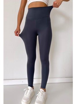 Tena Women's Anthracite High Waist Slimming Modal Fabric Leggings  - Image 2