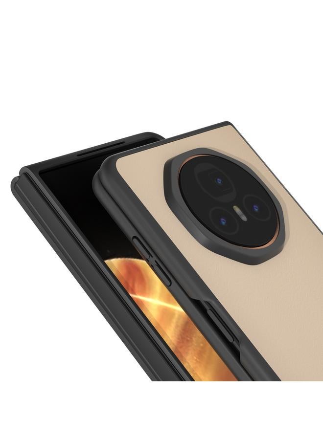 اس-توب جراب لهاتف Honor Magic V3 مصنوع من جلد البولي يوريثان بإطار أسود وغطاء كامل للهاتف - Image 3