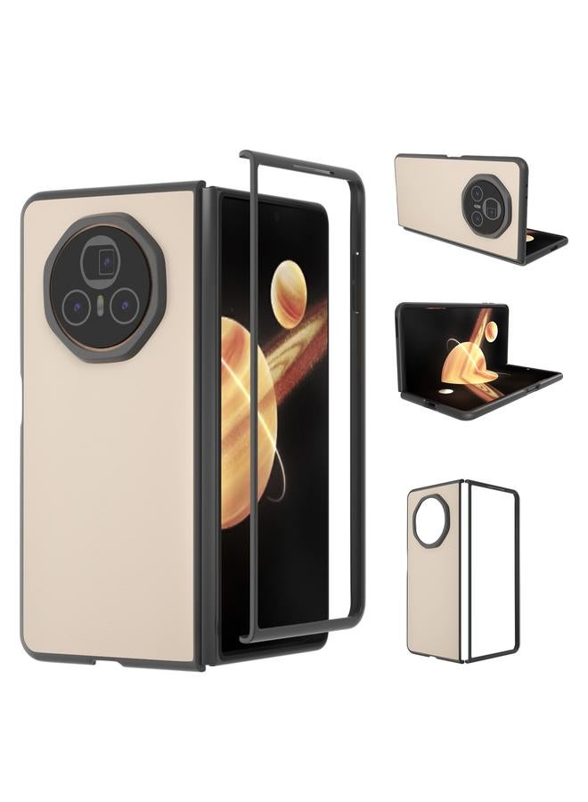 اس-توب جراب لهاتف Honor Magic V3 مصنوع من جلد البولي يوريثان بإطار أسود وغطاء كامل للهاتف - Image 1