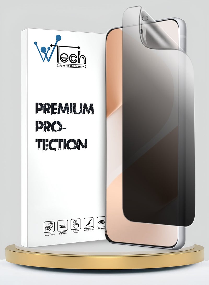 Wtech Huawei Pura 80 5G 2025 Premium Hydrogel Anti Spy / Anti Privacy Film Thin and Flexible Screen Protector (MSHFMP) - Clear - Image 1