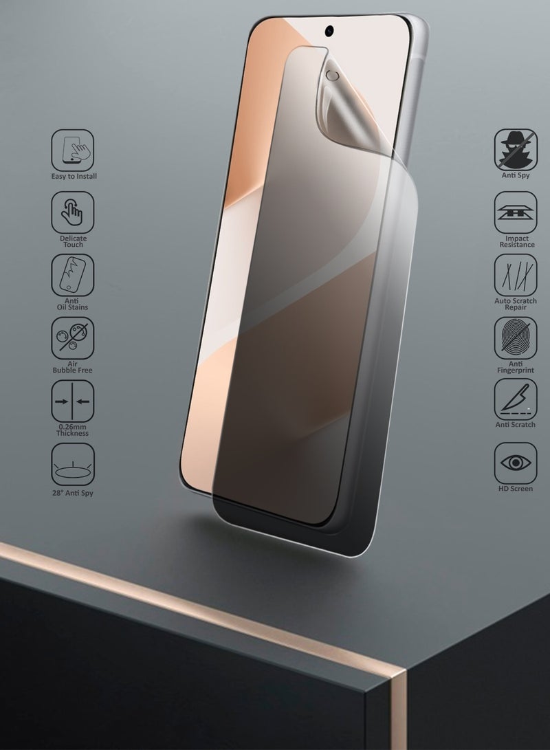 Wtech Huawei Pura 80 5G 2025 Premium Hydrogel Anti Spy / Anti Privacy Film Thin and Flexible Screen Protector (MSHFMP) - Clear - Image 2