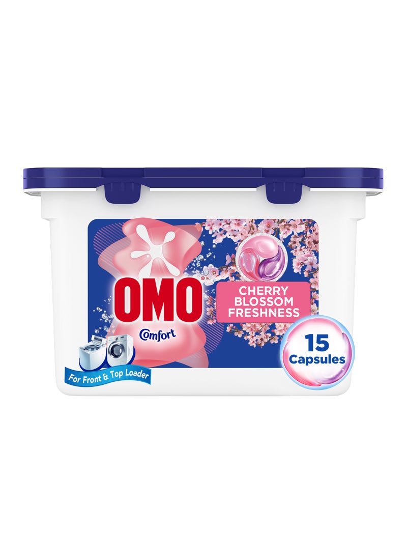 Omo Comfort 3In1 Laundry Capsules Cherry Blossom Freshness - Image 1