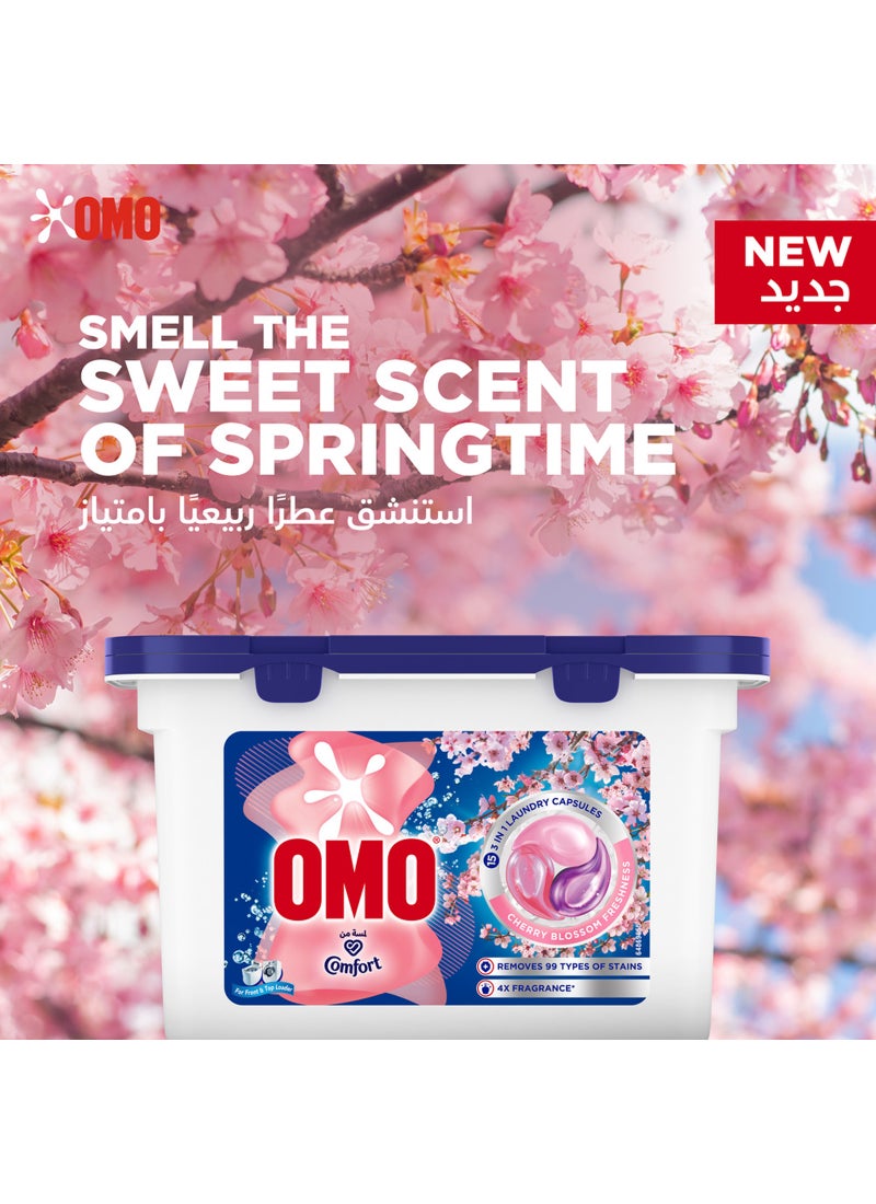 Omo Comfort 3In1 Laundry Capsules Cherry Blossom Freshness - Image 4