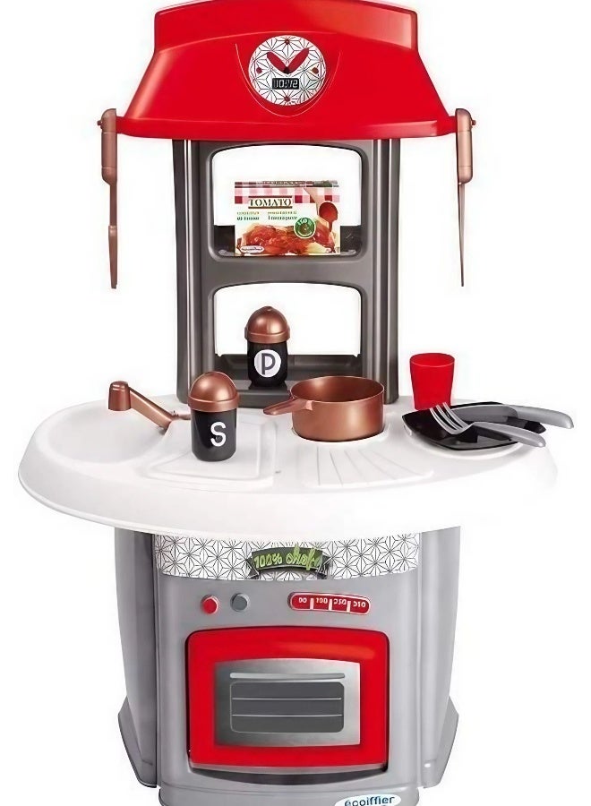 ecoiffier مجموعة مطبخ إيكويفير 100% شيف الإيطالية للعب (42 × 27 × 60 سم) - Image 2