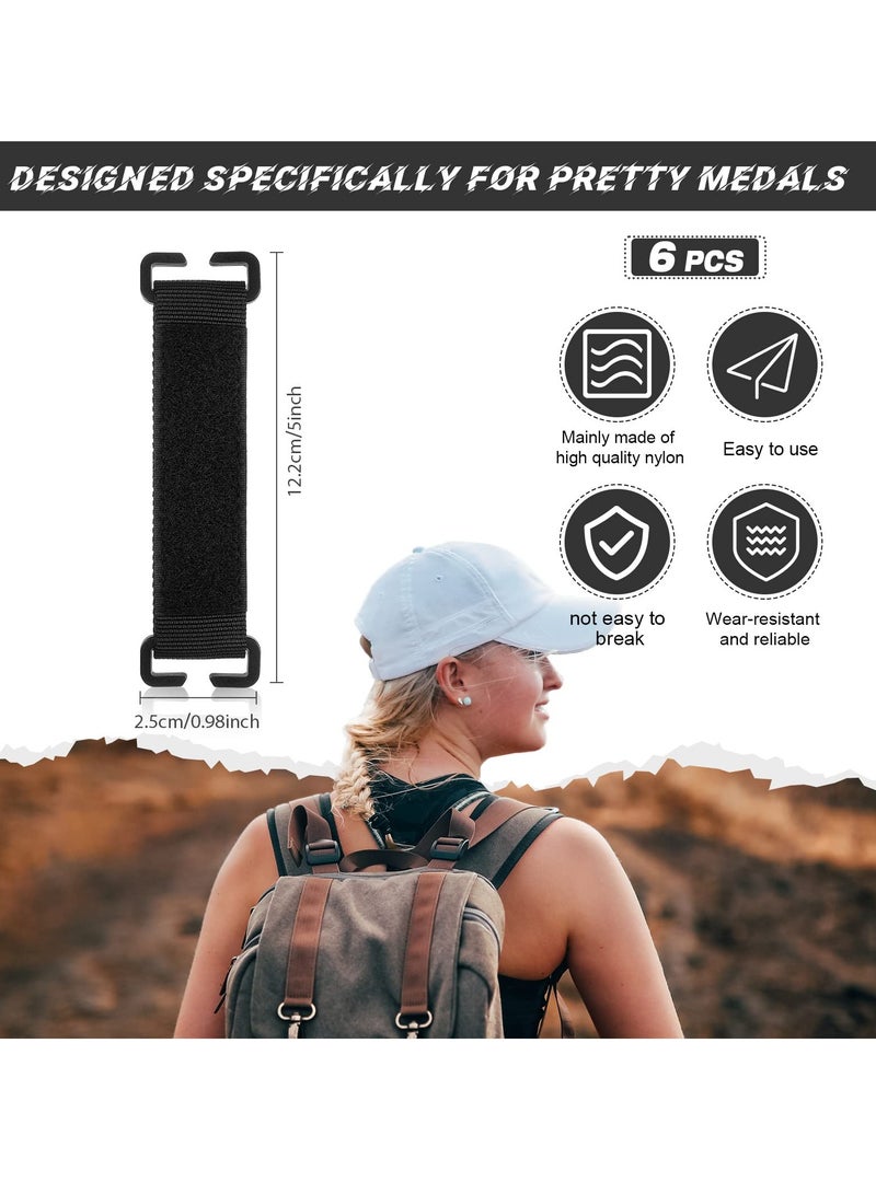 SYOSI Molle Patches Set, 6 Pcs Tactical Hook and Loop Panel Display, Black Molle Accessories, Ideal for Attachment of Badges Insignia on Backpacks - Image 3