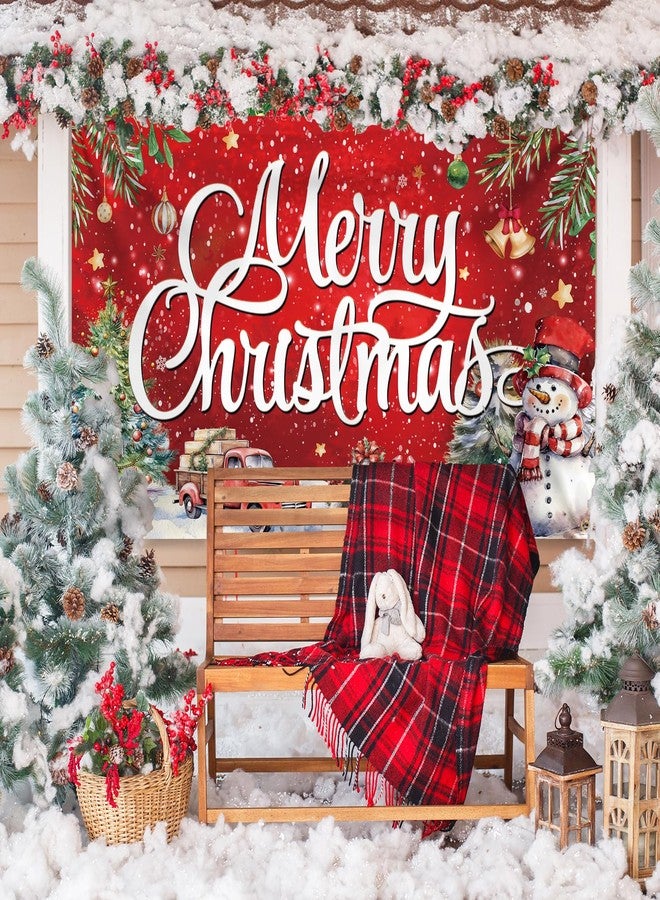 Sophena Large Christmas Banner Decorations Red Flag Outdoor 72x44 Inch, Merry Christmas Gifts for Indoor Home House Decor Party Supplies, Yard Sign Background for Photography - Image 3