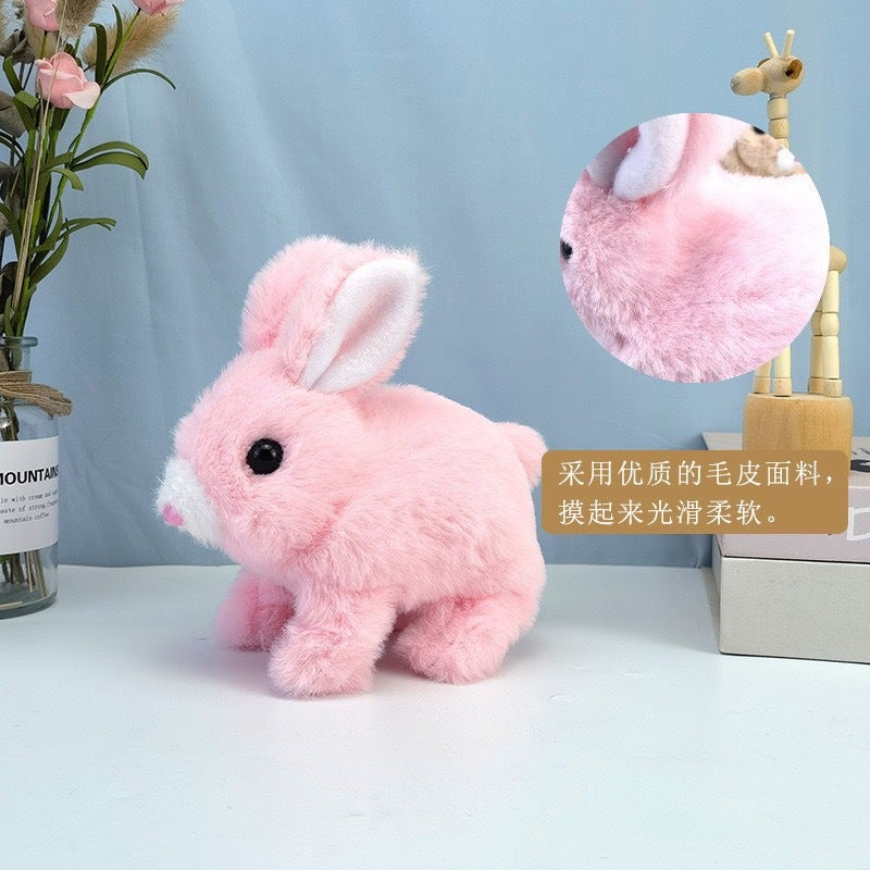 Plush Electric Bunny Toy - Walking, Sound, Moving Mouth, Wiggling Ears - Image 3