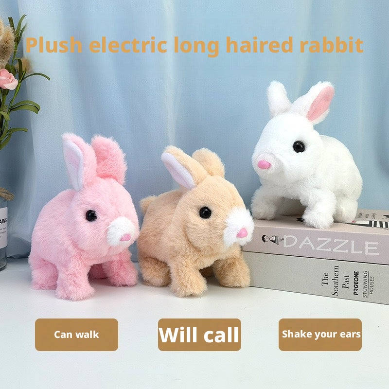 Plush Electric Bunny Toy - Walking, Sound, Moving Mouth, Wiggling Ears - Image 1