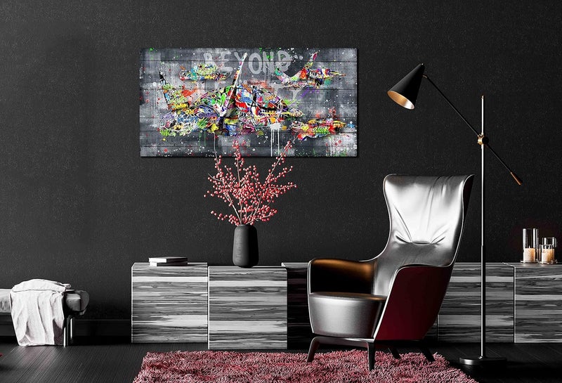 SIXTTART Sea Turtle Abstract Canvas Wall Art - Image 3