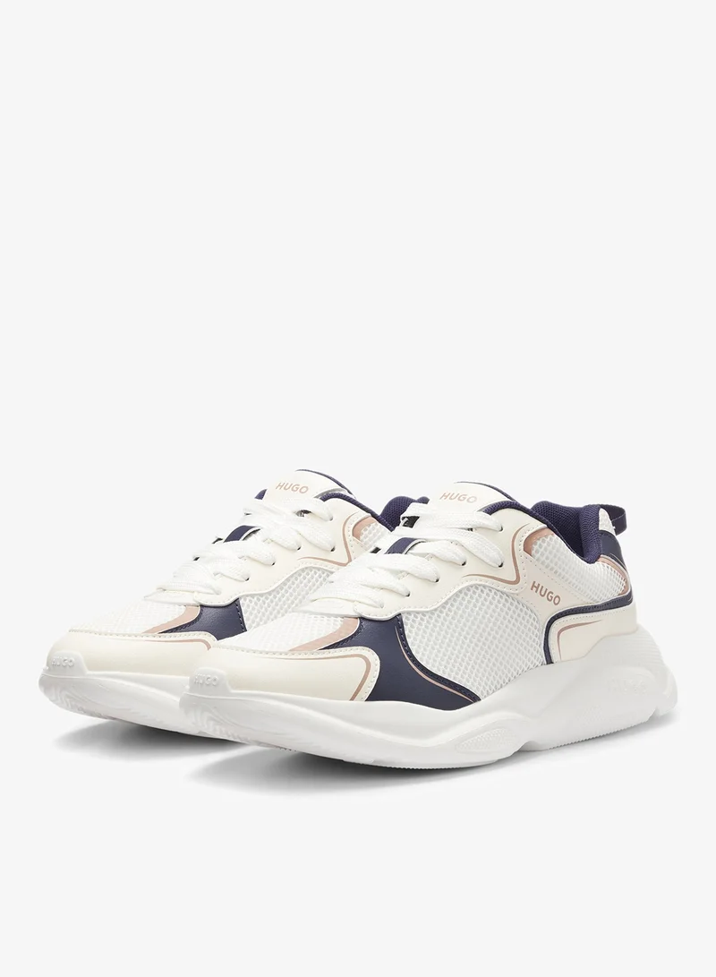 HUGO Mesh-detail trainers with rear pull loop