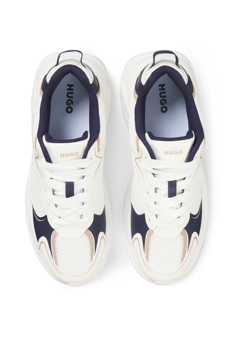 HUGO Mesh-detail trainers with rear pull loop