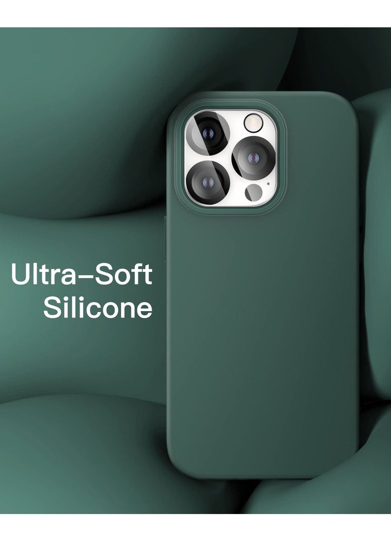 BORTONY - iPhone 15 Pro Case Cover with 2 Pack Screen Protector + 2 Pack Camera Lens Protector Liquid Silicone Full Body Protection Shockproof Drop Protection Case 6.1 inches - Image 1