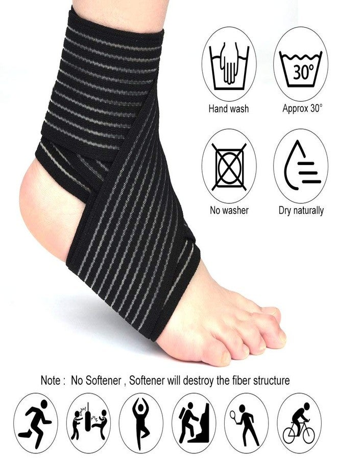 TIMA Ankle Support Brace Wrap, Pressurized Ankle Movement with Compression Wrap, Breathable Neoprene Sleeve, Adjustable Wrap Reduce Relief Help Recover Swelling (Pack of 2) - Image 2