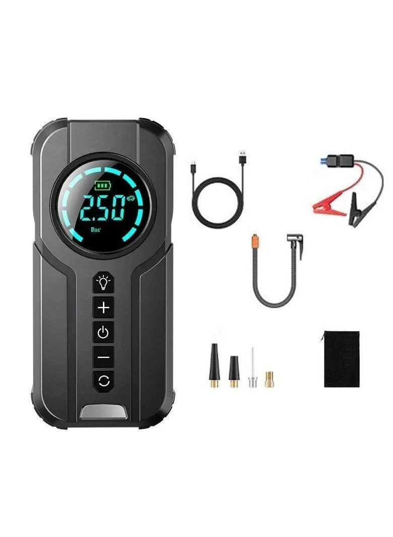 Denx DX414 6000 mAh portable car starter battery with built-in air blower - Image 1