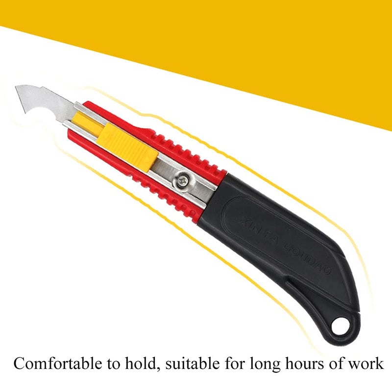 PZRT Hook Knife PVC Acrylic Board Plastic Plexiglass Hook Knife Cutting Tool with 10 Replacement Blades 161 X25X11mm - Image 3