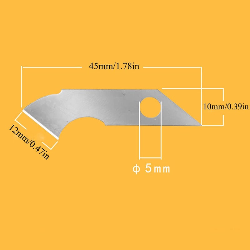 PZRT Hook Knife PVC Acrylic Board Plastic Plexiglass Hook Knife Cutting Tool with 10 Replacement Blades 161 X25X11mm - Image 5