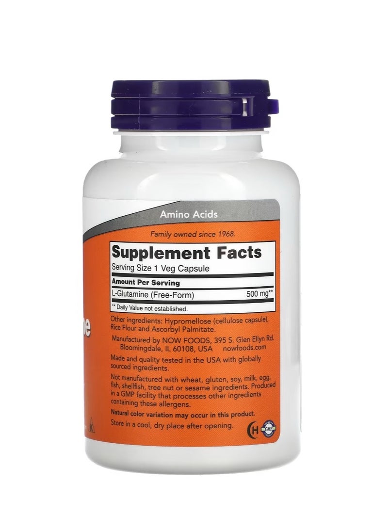 now L-Glutamine 500 mg 120 Veg Capsules - Image 2